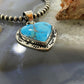 Native American Sterling Silver Blue Ridge Turquoise Heart Pendant For Women #2