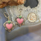 Carolyn Pollack Southwestern Style Sterling Silver Rhodochrosite Heart Dangle Earrings For Women