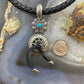 Carolyn Pollack Southwestern Style Sterling Silver Turquoise Flower Shield Pendant For Women