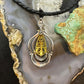 Carolyn Pollack Sterling Silver & Brass Mother of Pearl Decorated Enhancer Pendant For Women