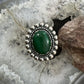 Carolyn Pollack Sterling Silver Oval Malachite Decorated Ring Size 9 For Women