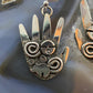 Alex Sanchez Sterling Silver  Ancestors Hand Petroglyph Dangle Earrings For Women #8