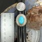 Carolyn Pollack Sterling Silver Oval Turquoise Decorated Ring Size 7.5 For Women