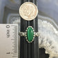 Carolyn Pollack Sterling Silver Elongated Oval Malachite Decorated Ring Size  8 For Women