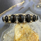Pat Yazzie Vintage Native American Sterling Silver Oval Onyx Bracelet For Women
