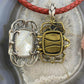 Carolyn Pollack Southwestern Style Sterling Silver & Brass Mother of Pearl Locket For Women