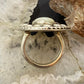 Vintage Native American Silver Oval MOP Decorated Ring Size 6.25 For Women