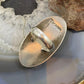 Vintage Native American Silver Oval Turquoise Shadowbox Ring Size 7 For Women