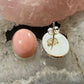 Native American Sterling Silver Oval Pink Conch Shell Stud Earrings For Women