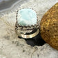 Carolyn Pollack Sterling Silver Rectangle Larimar Decorated Ring Size 8 For Women