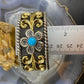 Carolyn Pollack Sterling Silver , Brass, Leather Band 1 Turquoise Bracelet For Women