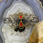 Carolyn Pollack Sterling Silver & Brass 2 Coral Decorated Bracelet For Women