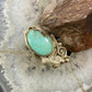 Silver Ray Native American Sterling Turquoise Decorated Ring Size 5.5 For Women