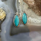 Native American Sterling Silver Marquise Turquoise Dangle Earrings For Women