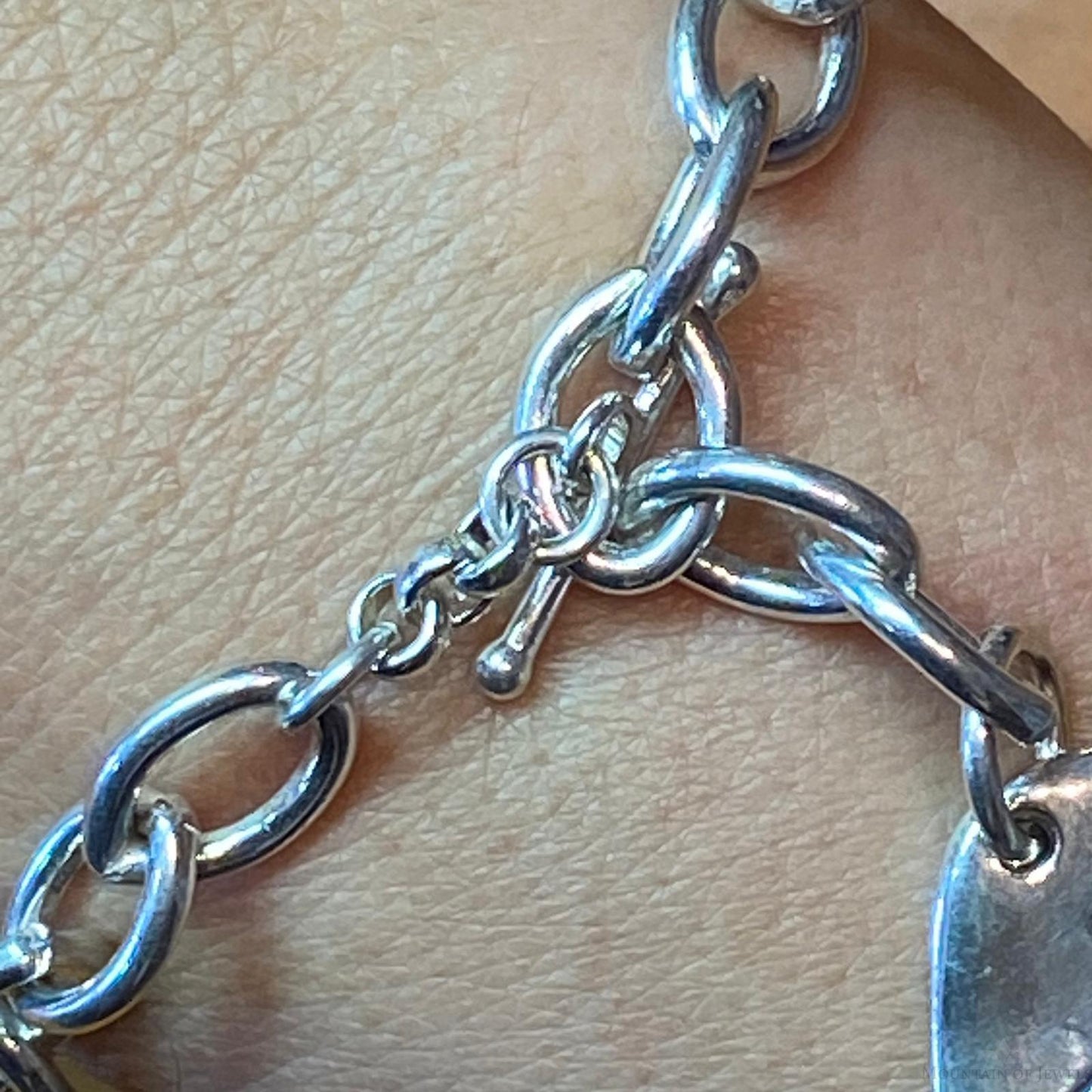Carolyn Pollack Sterling Silver Joy Chram Toggle Clasp Link Bracelet For Women