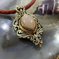 Carolyn Pollack Southwestern Style Sterling Silver & Bronze Rose Quartz Decorated Enhancer Pendant For Women