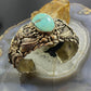 Robert Shakey Vintage Sterling Silver Turquoise Solid Decorated Bracelet For Women