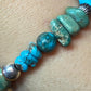 Carolyn Pollack Sterling Silver Chunk Turquoise Toggle Clasp Link Bracelet For Women