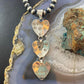 Alex Sanchez Native American Sterling Silver Triple Petroglyph Heart w/Turquoise Pendant For Women #1