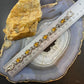 Carolyn Pollack Sterling Silver 6 Faceted Yellow Citrine Link Bracelet For Women