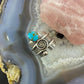 Alex Sanchez Sterling Silver Turquoise Petroglyph Band Ring Size 8.5 For Women