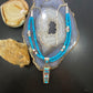 Rayland & Patty Edaakie Zuni Native American Sterling Silver Turquoise & Multi Gemstone Inlay Necklace
