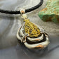 Carolyn Pollack Sterling Silver & Brass Mother of Pearl Decorated Enhancer Pendant For Women