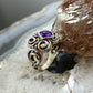 Carolyn Pollack Sterling Silver Rounded Diamond Shape Amethyst Ring Size 8.25 For Women