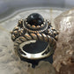 Carolyn Pollack Vintage Southwestern Style Sterling Oval Black Onyx Decorated Ring Sz 5 For Women