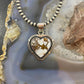 Native American Sterling Silver Wild Horse Decorated Heart Pendant For Women