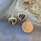 Native American Sterling Silver White Buffalo Heart Dangle Earrings For Women