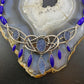 Carolyn Pollack Southwestern Style Sterling Silver Lapis & Druzy Necklace For Women