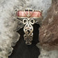 Carolyn Pollack Sterling Silver Rhodochrosite & Opal Ring Size 8.5 For Women