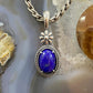 Carolyn Pollack Southwestern Style Sterling Silver Oval Lapis Decorated Enhancer Pendant For Women For Women