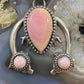 Frances Begay Native American Sterling Silver Pink Conch Shell Naja Pendant For Women