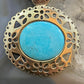 Carolyn Pollack Southwestern Style Sterling Silver Oval Turquoise Pendant/Brooch For Women