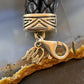 Carolyn Pollack Sterling Silver & Brass Braided Leather Mosaic Inlay Bracelet For Women