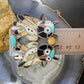 Vintage Native American Silver Multistone Zuni Inlay 2 Owls Bracelet For Women