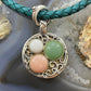Carolyn Pollack Southwestern Style Sterling Silver Double Sided Round Agate Pendant For Women