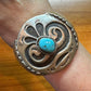Native American Silver Heavy and Solid Turquoise Overlay Unisex Bracelet
