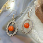 Carolyn Pollack Sterling Silver Oval w/Round Carnelian Bead Dangle Earrings For Women