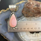 Boyd J. Ashley Sterling Silver Large Pink Conch Shell Teardrop Pendant For Women