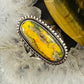 Native American Sterling Silver Oval Bumblebee Jasper Ring Size 8.75 For Women