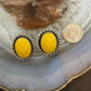 Carolyn Pollack Sterling Silver Oval Yellow Jasper and Quartz Doublet Clip-On Earrings For Women