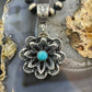 Kevin Billah Sterling Silver Turquoise Decorated Flower Pendant For Women #1