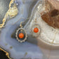 Carolyn Pollack Sterling Silver Oval w/Round Carnelian Bead Dangle Earrings For Women