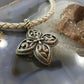 Carolyn Pollack Southwestern Style Sterling Silver Flower Decorated Enhancer Pendant For Women