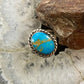 Native American Sterling Silver Oval Blue Ridge Turquoise Ring Size 6.25 For Women