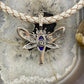 Carolyn Pollack Southwestern Style Sterling Silver Lapis Decorated Dragonfly Enhancer Pendant For Women