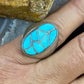 Emma Bonney Native American Sterling Silver Turquoise Inlay Shield Ring Size 10.5 For Men